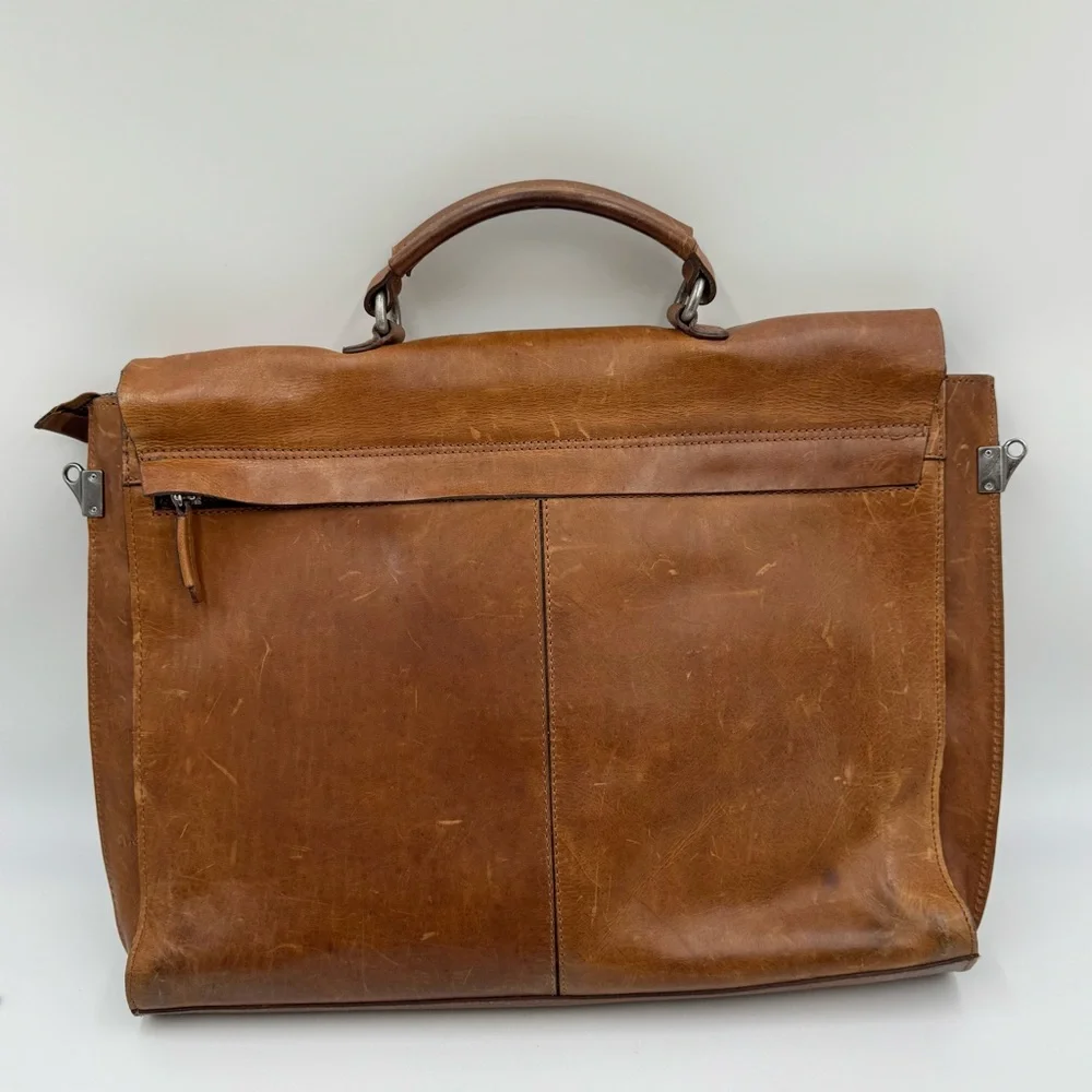 Velez Classic Brown Leather Briefcase for Men